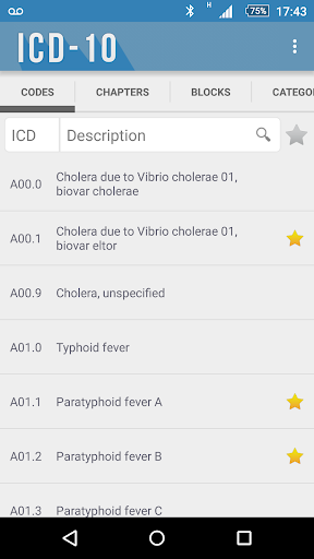 ICD-10: Codes of Diseases - Image screenshot of android app