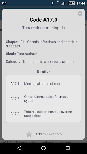 ICD-10: Codes of Diseases - Image screenshot of android app