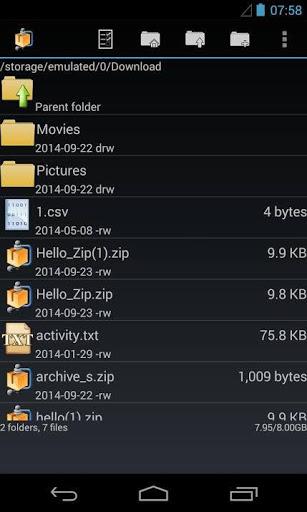 AndroZip™ Free File Manager 🎀 - عکس برنامه موبایلی اندروید