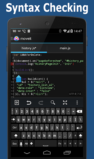 AWD - PHP/HTML/CSS/JS IDE - عکس برنامه موبایلی اندروید