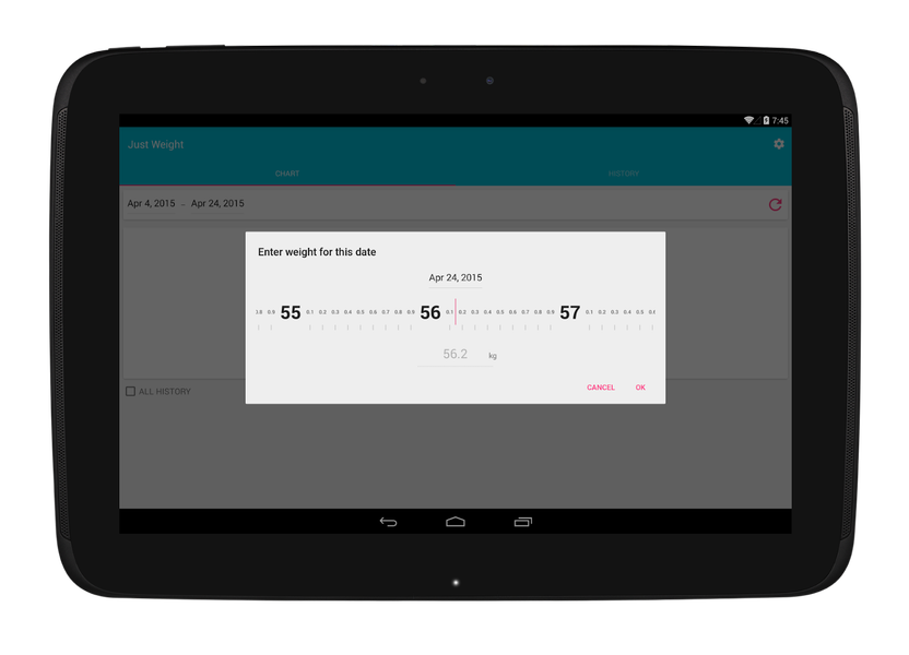Just Weight. Track Your Weight - عکس برنامه موبایلی اندروید