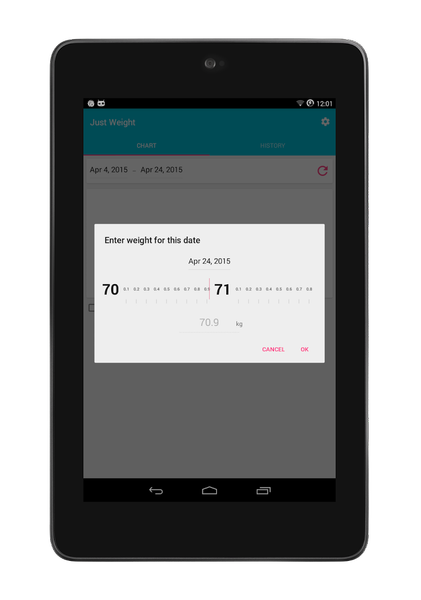 Just Weight. Track Your Weight - عکس برنامه موبایلی اندروید
