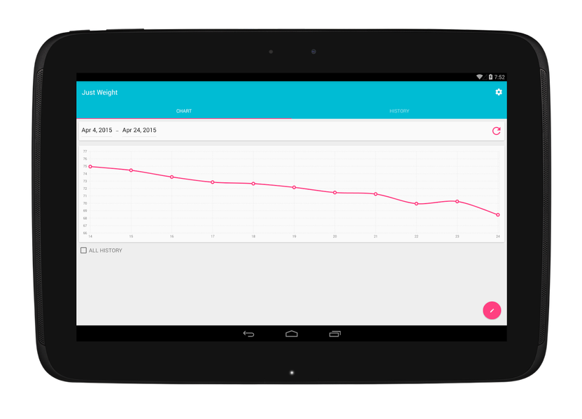 Just Weight. Track Your Weight - عکس برنامه موبایلی اندروید
