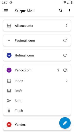 Sugar Mail email app - عکس برنامه موبایلی اندروید