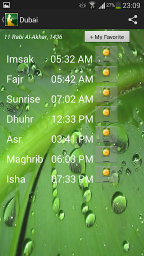 World Prayer Timings (Islamic) - Image screenshot of android app