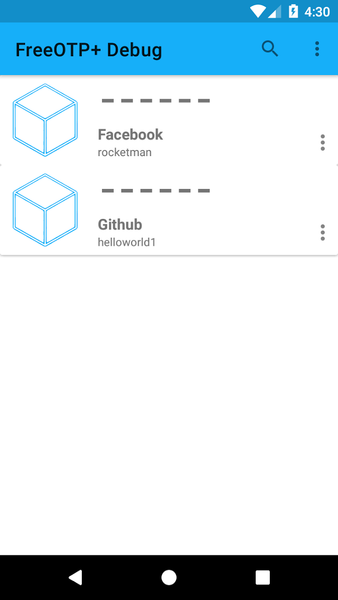 FreeOTP+ (2FA Authenticator) - Image screenshot of android app
