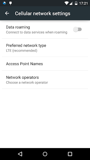 Network settings shortcut - عکس برنامه موبایلی اندروید