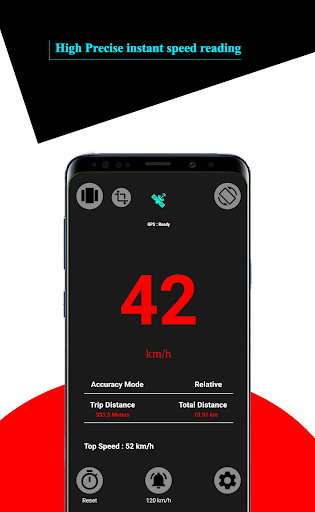 Accurate GPS Speedometer - Image screenshot of android app