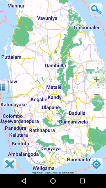 Map of Sri Lanka offline - Image screenshot of android app