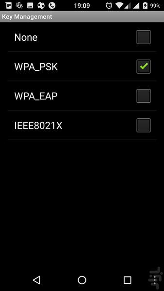 WiFi Advanced Configuration Editor - Image screenshot of android app