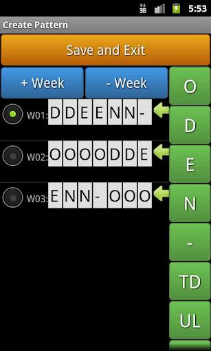 My ShiftWork Lite - Image screenshot of android app