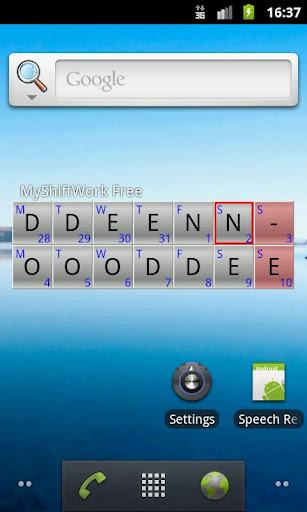 My ShiftWork Lite - Image screenshot of android app