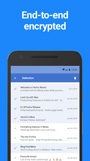 Notes by Firefox: A Secure Notepad App - عکس برنامه موبایلی اندروید