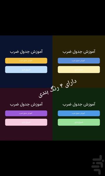 آموزش جدول ضرب - Image screenshot of android app