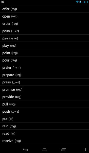 English Verbs - عکس برنامه موبایلی اندروید