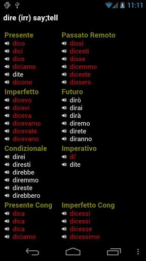 Italian Verbs - عکس برنامه موبایلی اندروید