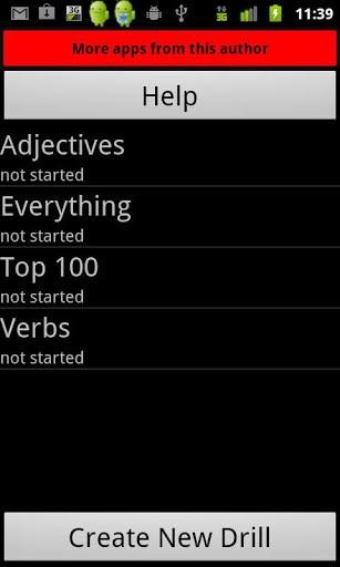 Spanish Basic Vocabulary - Image screenshot of android app