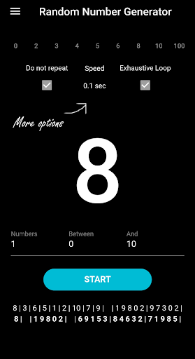 Random Number Generator - عکس برنامه موبایلی اندروید