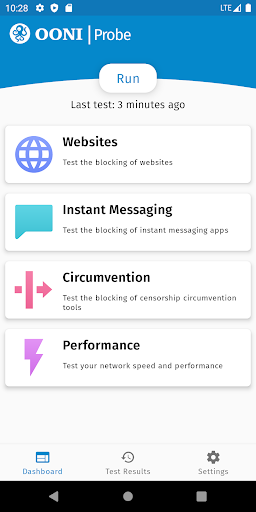 OONI Probe - Image screenshot of android app
