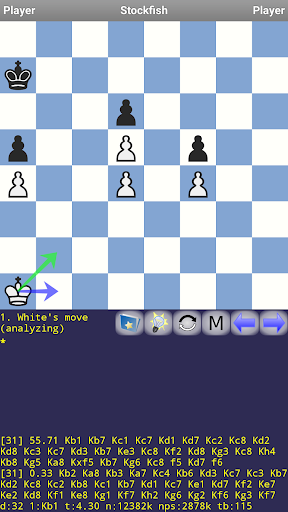 DroidFish Chess - Gameplay image of android game