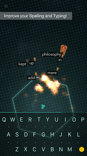ZType Space Typing & Spelling - Gameplay image of android game