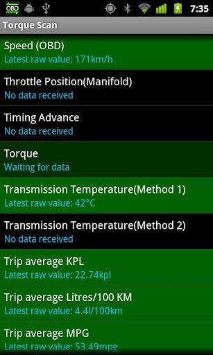 TorqueScan (Torque OBD Plugin) - Image screenshot of android app