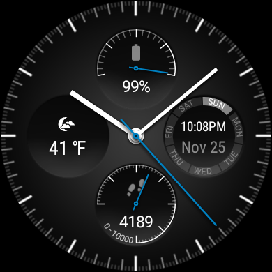 Wear Chronograph Watch Face - Image screenshot of android app