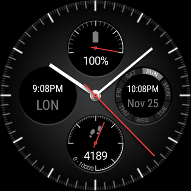 Wear Chronograph Watch Face - Image screenshot of android app