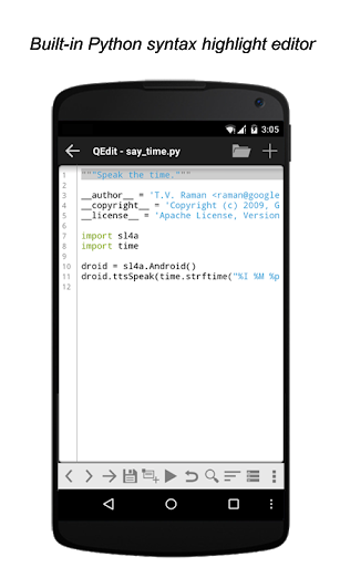 QPython 3L - Python for Android - Image screenshot of android app