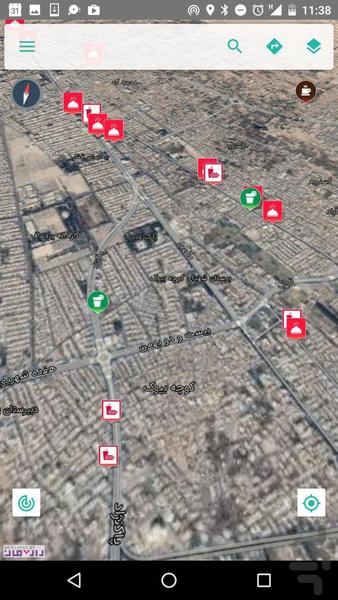 نقشه‌ی همراه یزد - عکس برنامه موبایلی اندروید