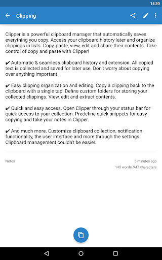 Clipper - Clipboard Manager - عکس برنامه موبایلی اندروید