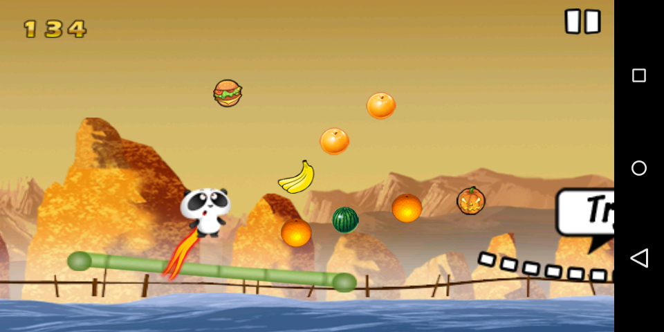 Flying Panda - Platformer Game - Gameplay image of android game