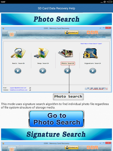 SD Card Data Recovery Help - Image screenshot of android app