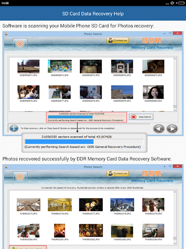 SD Card Data Recovery Help - Image screenshot of android app