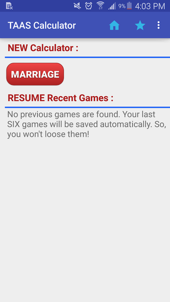 Marriage Taas Calculator - Gameplay image of android game