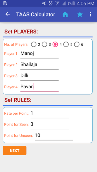Marriage Taas Calculator - Gameplay image of android game