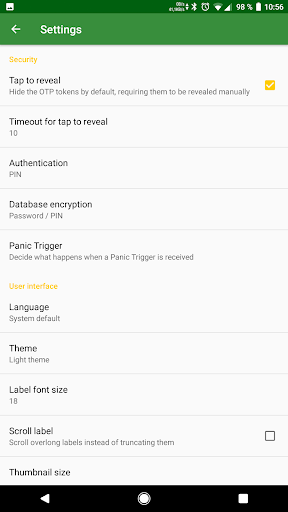 andOTP - Android OTP Authenticator - Image screenshot of android app