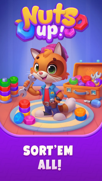 Nuts UP! Bolts Sort Puzzle - عکس بازی موبایلی اندروید