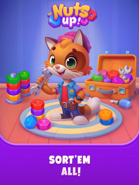 Nuts UP! Bolts Sort Puzzle - عکس بازی موبایلی اندروید