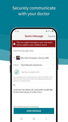Stanford Health Care MyHealth - Image screenshot of android app