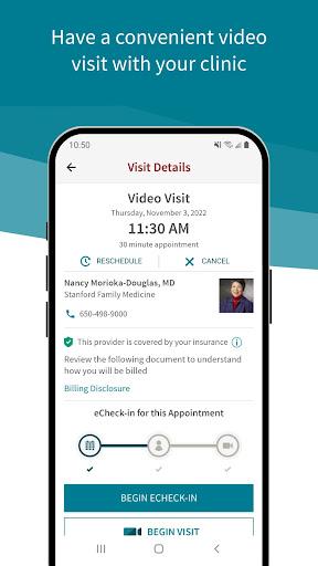 Stanford Health Care MyHealth - Image screenshot of android app