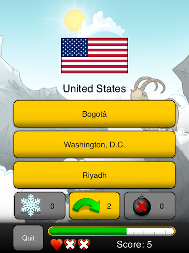 Capitals Quizzer - عکس بازی موبایلی اندروید