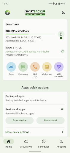 Swift Backup - Image screenshot of android app