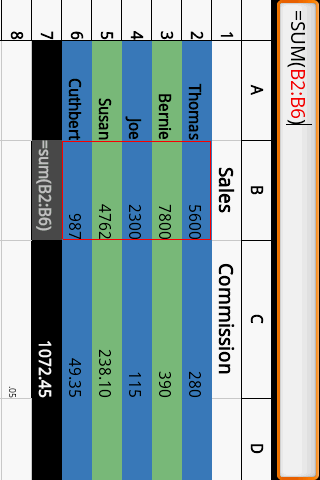 Simple Spreadsheet(Free) - عکس برنامه موبایلی اندروید