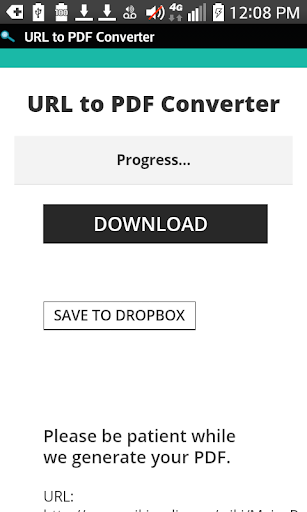 URL to PDF Converter - Image screenshot of android app