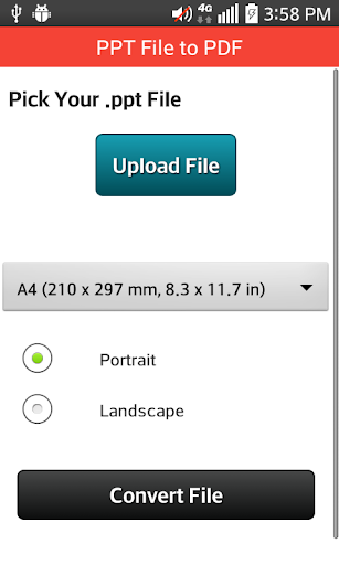 PPT File to PDF - Image screenshot of android app