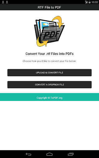 RTF File to PDF - عکس برنامه موبایلی اندروید