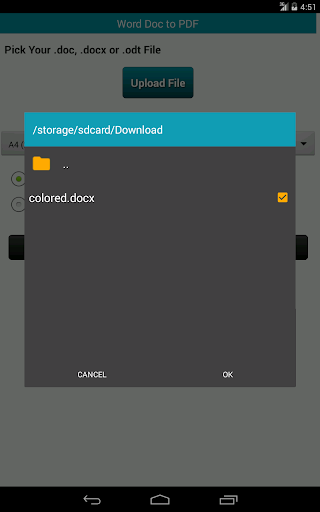 Word DOC to PDF - عکس برنامه موبایلی اندروید