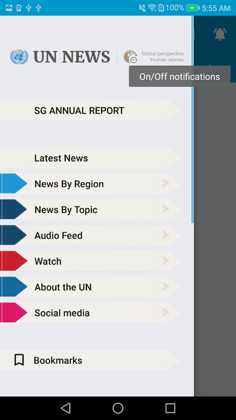 UN News - Image screenshot of android app