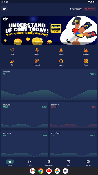 UF Wallet - عکس برنامه موبایلی اندروید